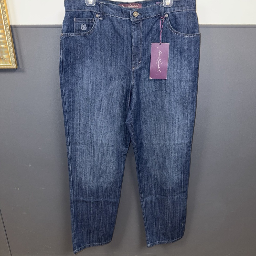 Ladies Gloria Vanderbilt Denim Jeans Size 16 Classic Fit Tapered Amanda NWT
